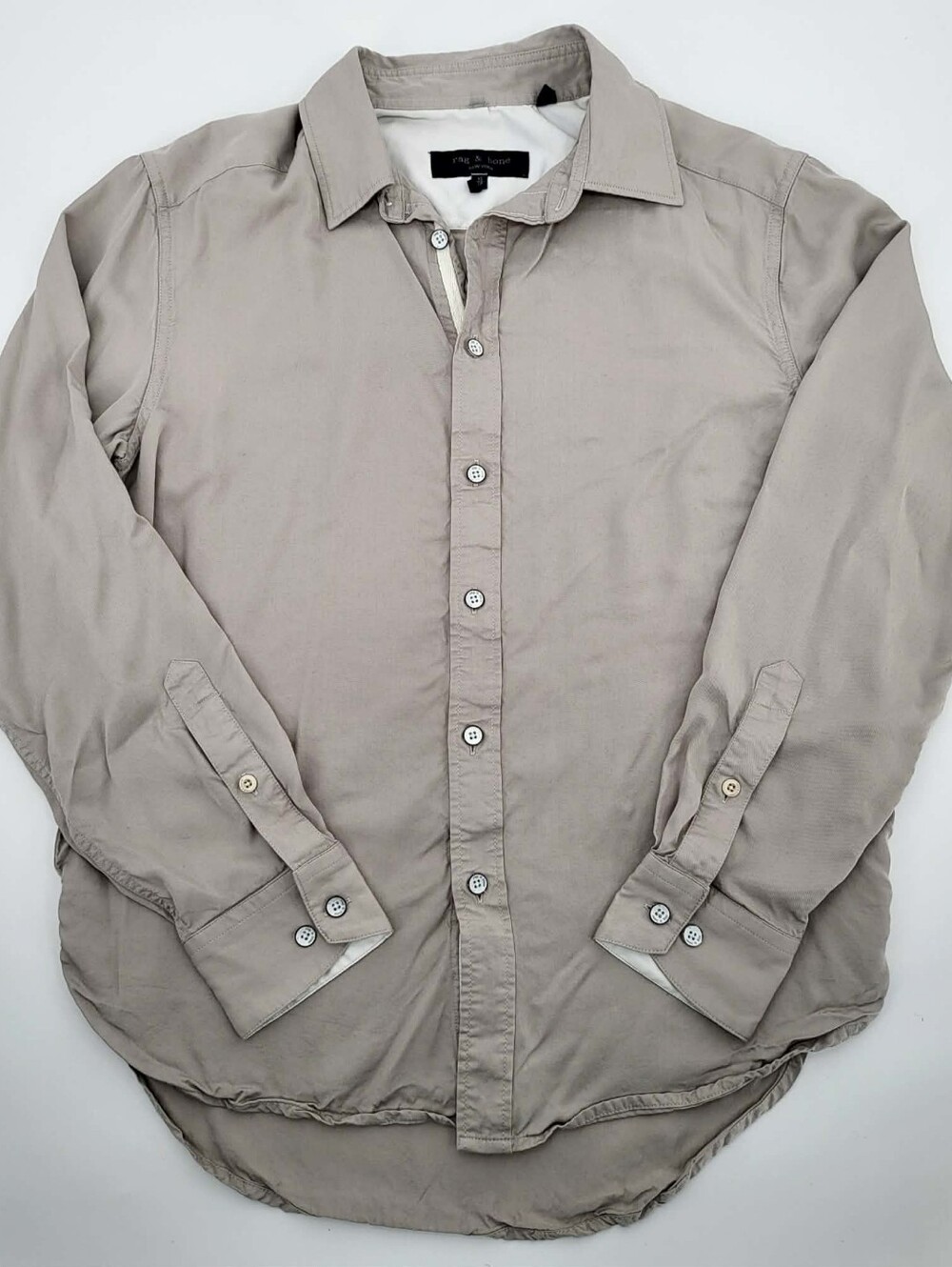 rag & bone Men's Button-Down Shirt in Taupe